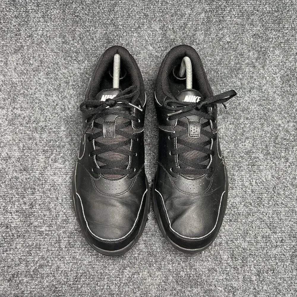 Nike Durasport 4 Golf Shoes Men's Size 11.5‎ Black Leather Athletic Sneakers